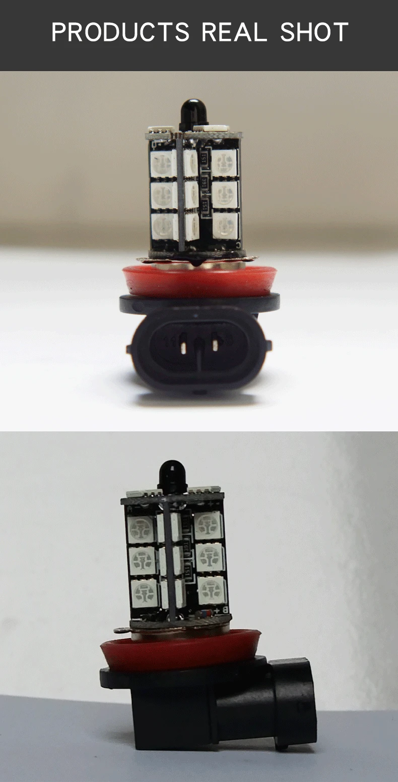 2psc 5050 27SMD 3-контактный светодиодный RGB пульт дистанционного управления туман светильник головной светильник s вспышка лампа 9005 9006 H7 H8 H11 7440 1156 окружающей среды светильник комплект