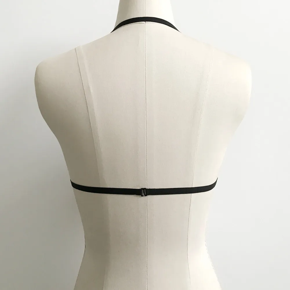 

Sexy Women Hollow Elastic Cage Bra Bandage Strappy Halter Bra Bustier Harness Corsets Lace Underwear Intimates Bralette
