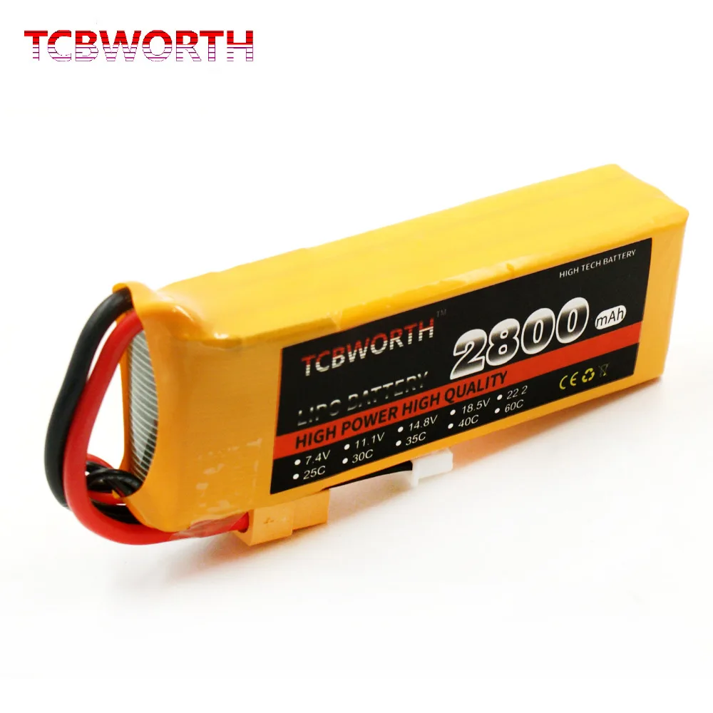 TCBWORTH 4S 14 8 V 2800mAh 25C RC LiPo батарея для РУ самолет квадротор вертолет Дрон литий-ионный