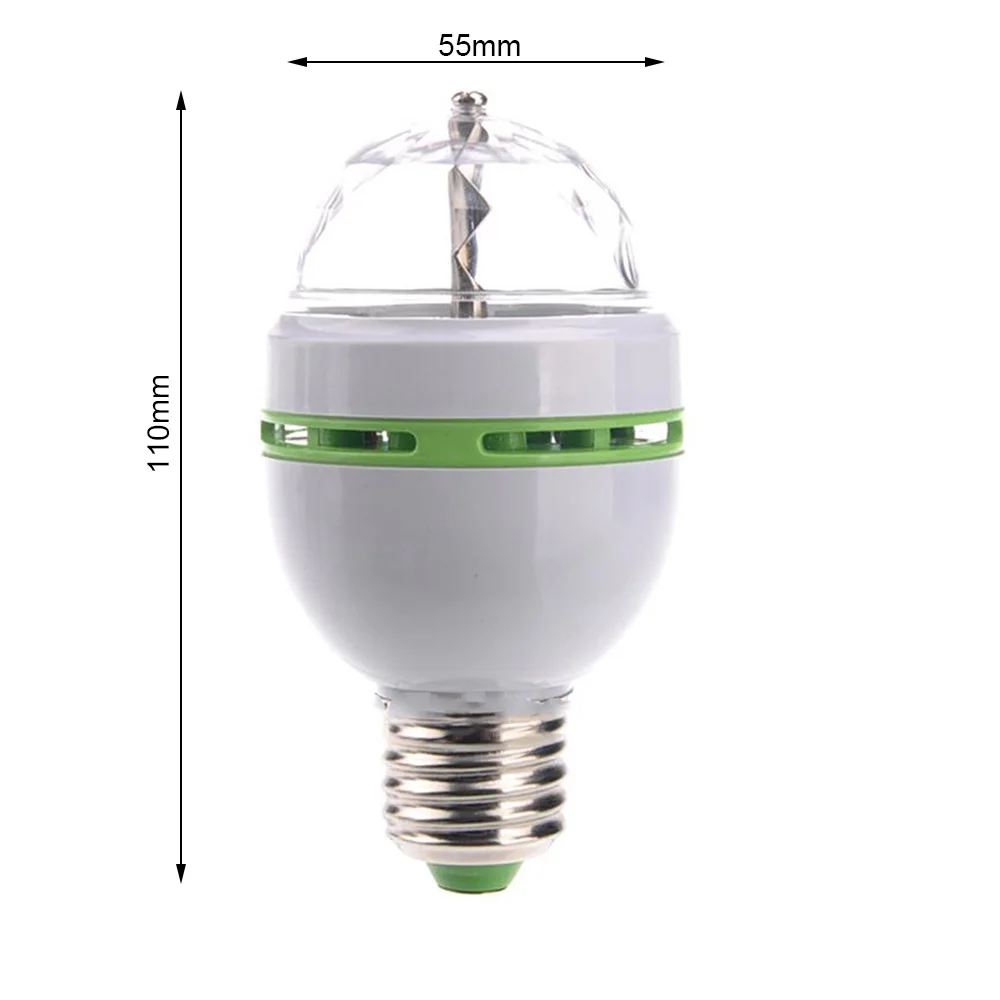 Вращающаяся светодиодная RGB лампа E27 осветительный прибор для сцены разноцветная