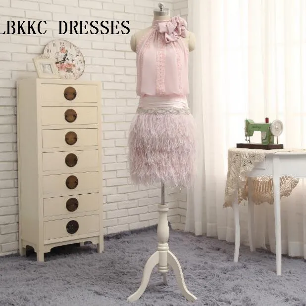 Розовые коктейльные платья Vestido Festa Curto шифоновое Модное Вечернее Платье До