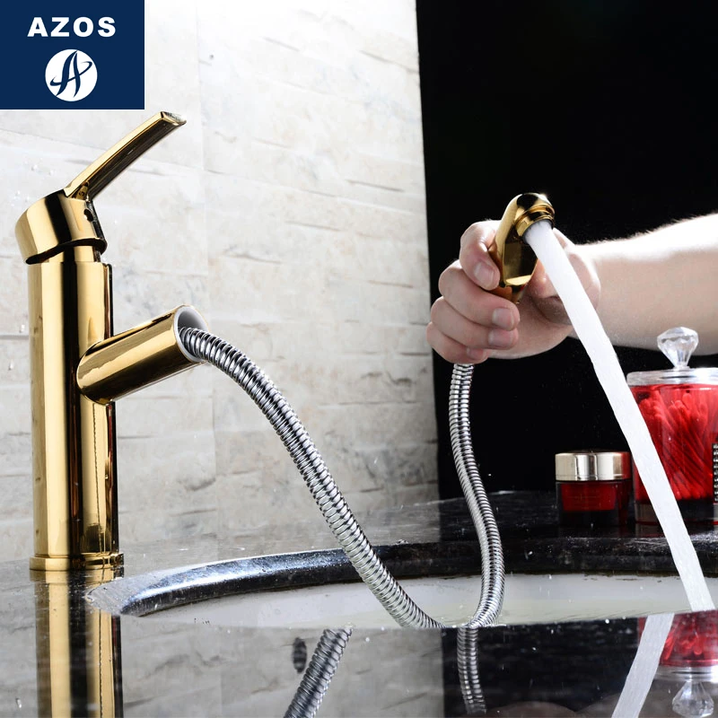 Выдвижной Смеситель Azos мягкая раковина латунь хромированный для прачечной