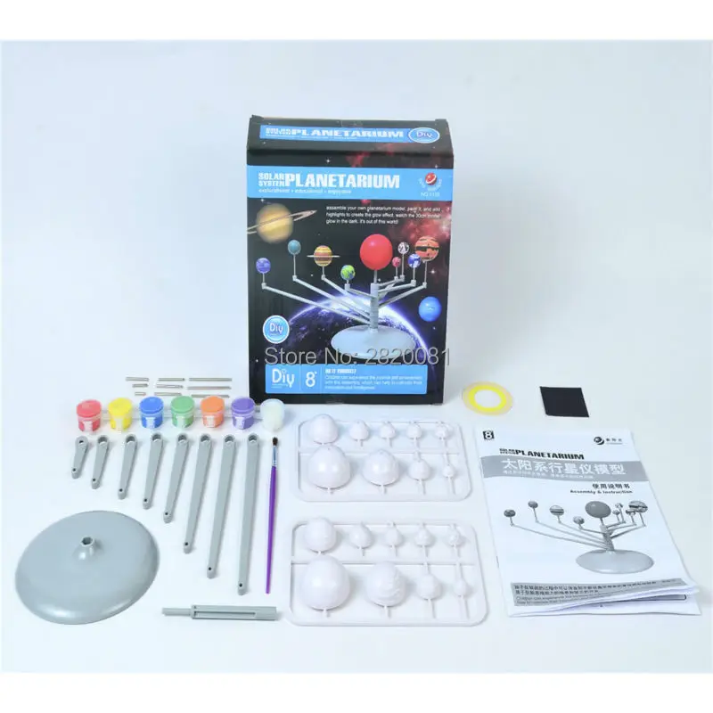 Горячая солнечная система nine planetarium DIY toys science model kit обучающая и астрономическая