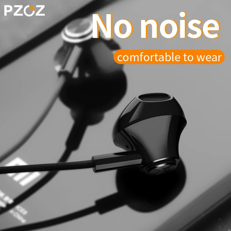 Наушники PZOZ с разъемом USB C проводные наушники вкладыши микрофоном разъём type c для