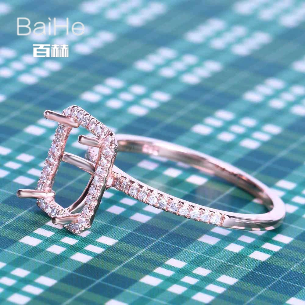BAIHE Solid 14K розовое золото изумруд свадебные женские офисные/деловые Изящные