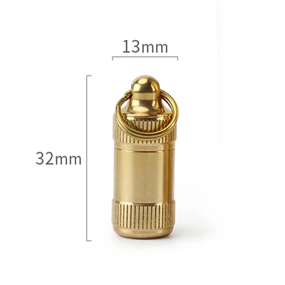 mini size Размер S, водонепроницаемая канистра, мини Герметичная Бутылка, латунная бутылка для лекарств, для кемпинга, для улицы, инструмент - Цвет: mini size