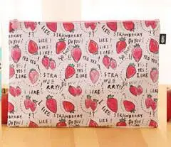 Strawberry ETya Новая мода фруктовый принт женский дорожный кейс для косметики косметичка большая емкость переносная сумка на молнии для хранения документов - Цвет: Strawberry