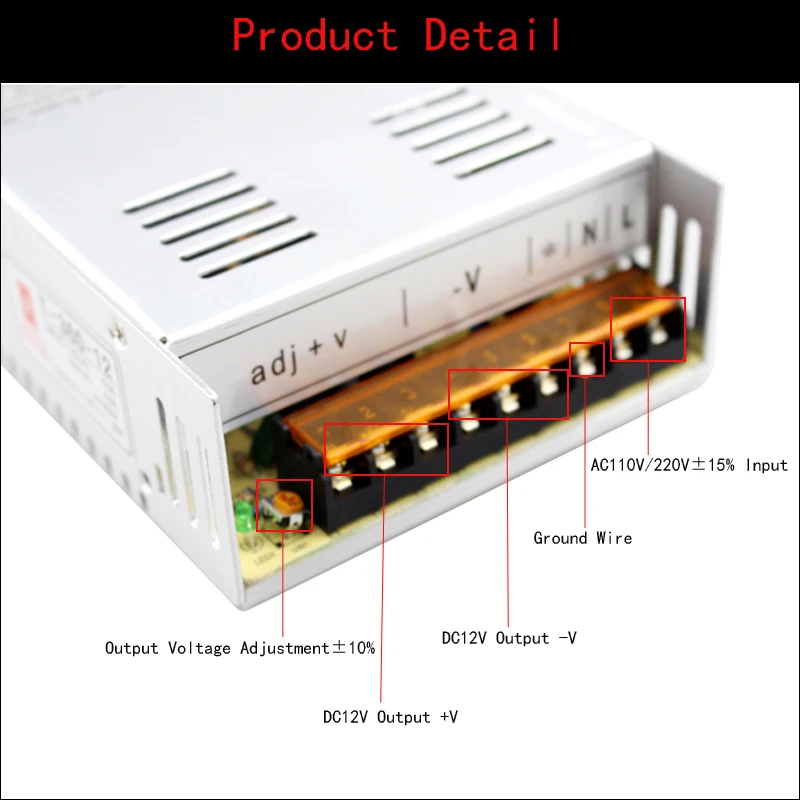 AC DC 12 В Источник питания 30a светодиодный трансформатор 220 в импульсные источники