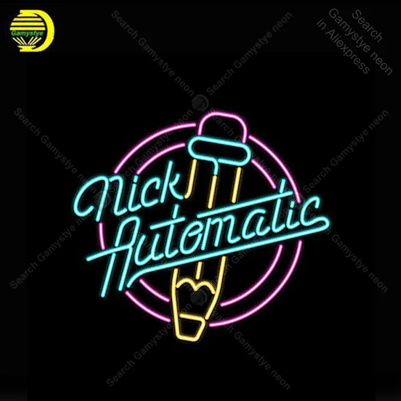 

Neon Sign Nick Automatic Neon Bulb sign handcraft Beer Restaurant Decorate neon Advertise vintage neon light anuncio luminos