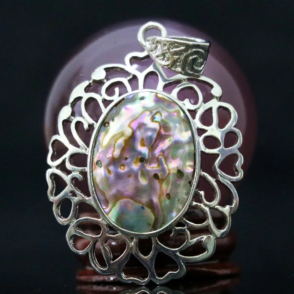 Лидер продаж популярный натуральный Овальный Кулон в виде раковины абалона