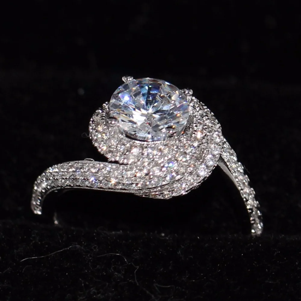 Женское кольцо из серебра 925 пробы с фианитом|wedding band ring|band ringring for |