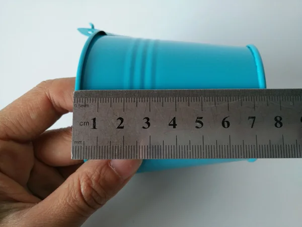 

20Pcs/Lot D7.5*H7.5CM Cheap Blue Mini Buckets Metal Tin Pail Iron Buckets SF-020