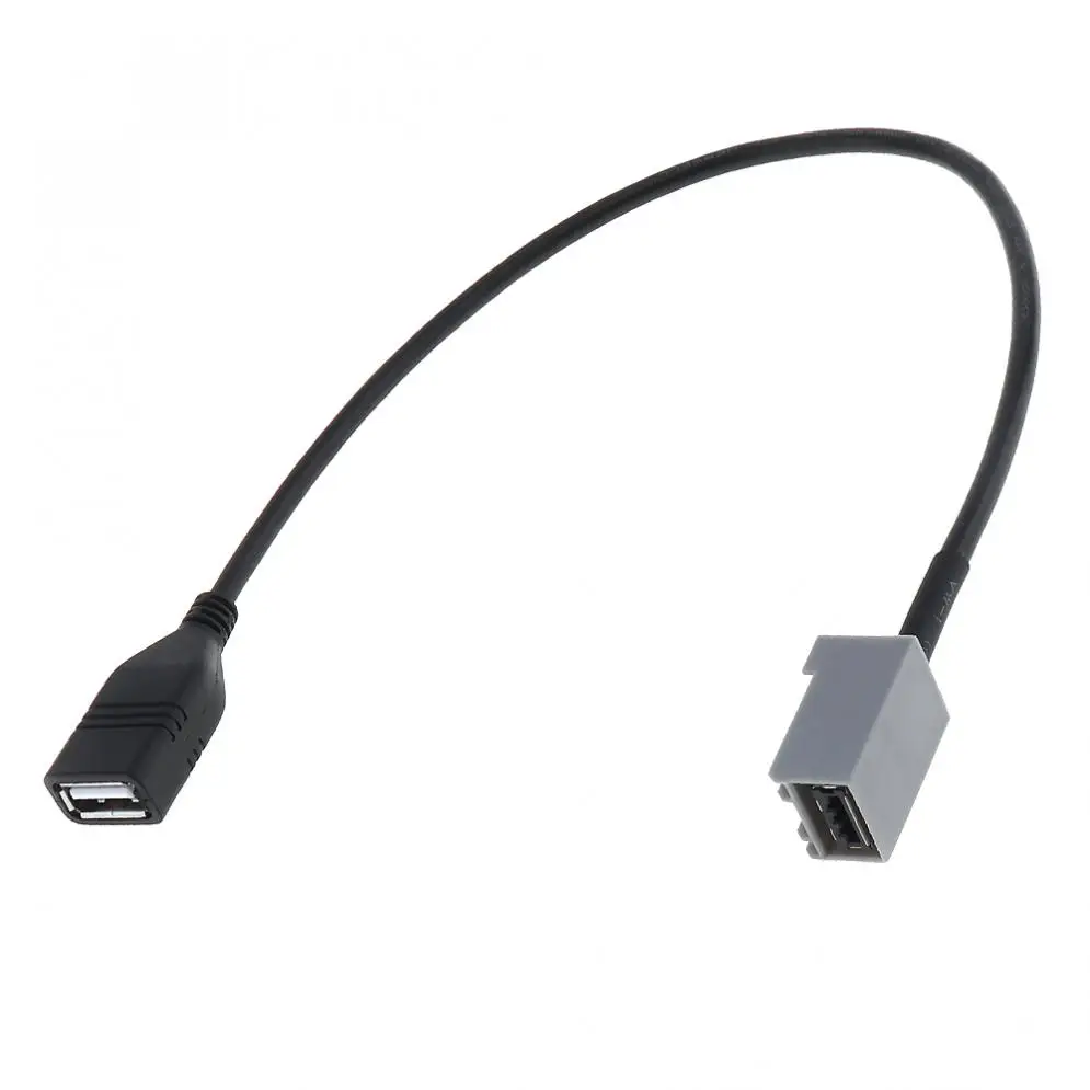 Черный Автомобильный кабель 12 В с USB на MP3 адаптер передачи данных разъемом для Honda