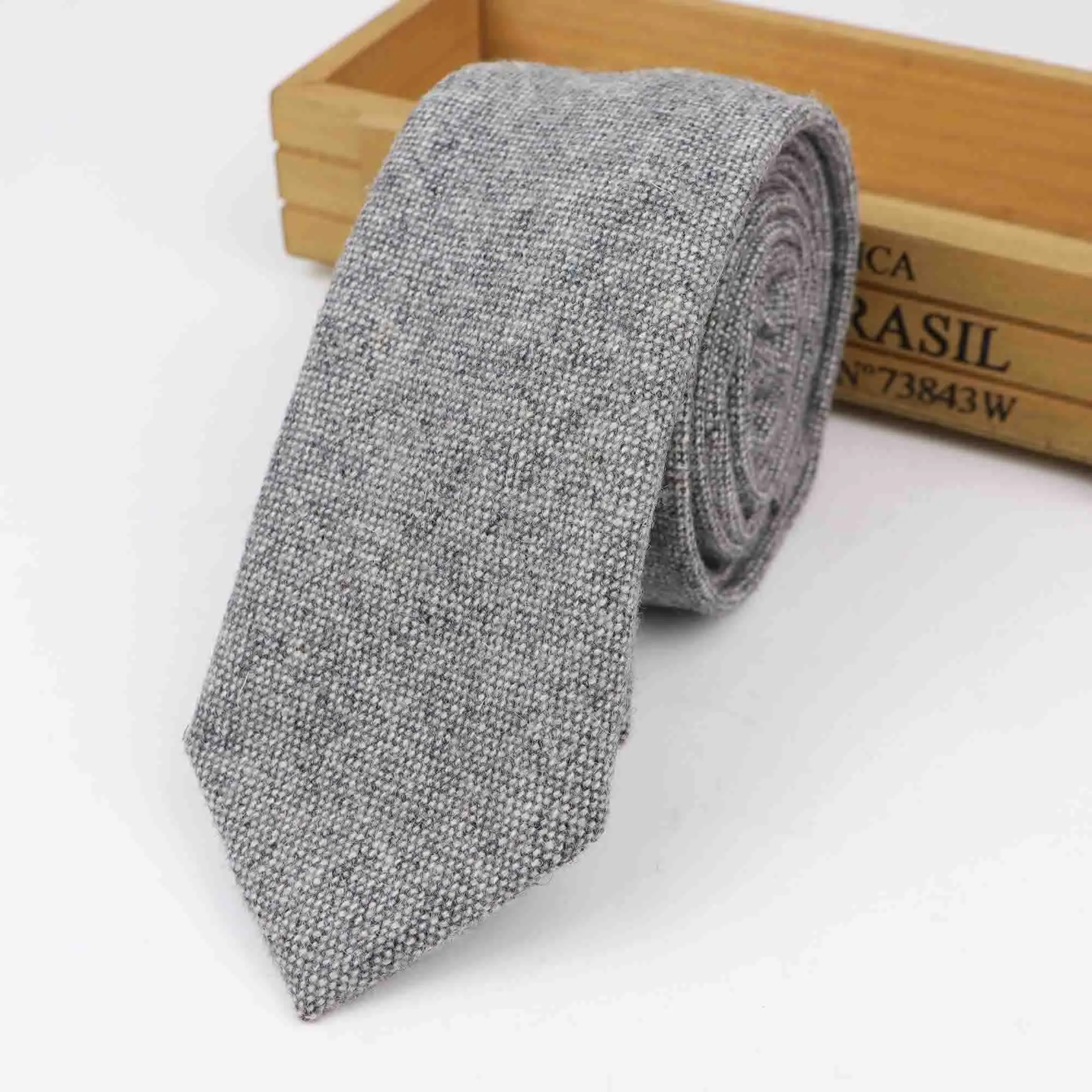 9 New Style Wool Viscose Tie 7cm Ties Fluffy Solid Color Corbata Slim Striped Necktie Cravat Clothing Accessories Warm Dot Ties - Цвет: 9