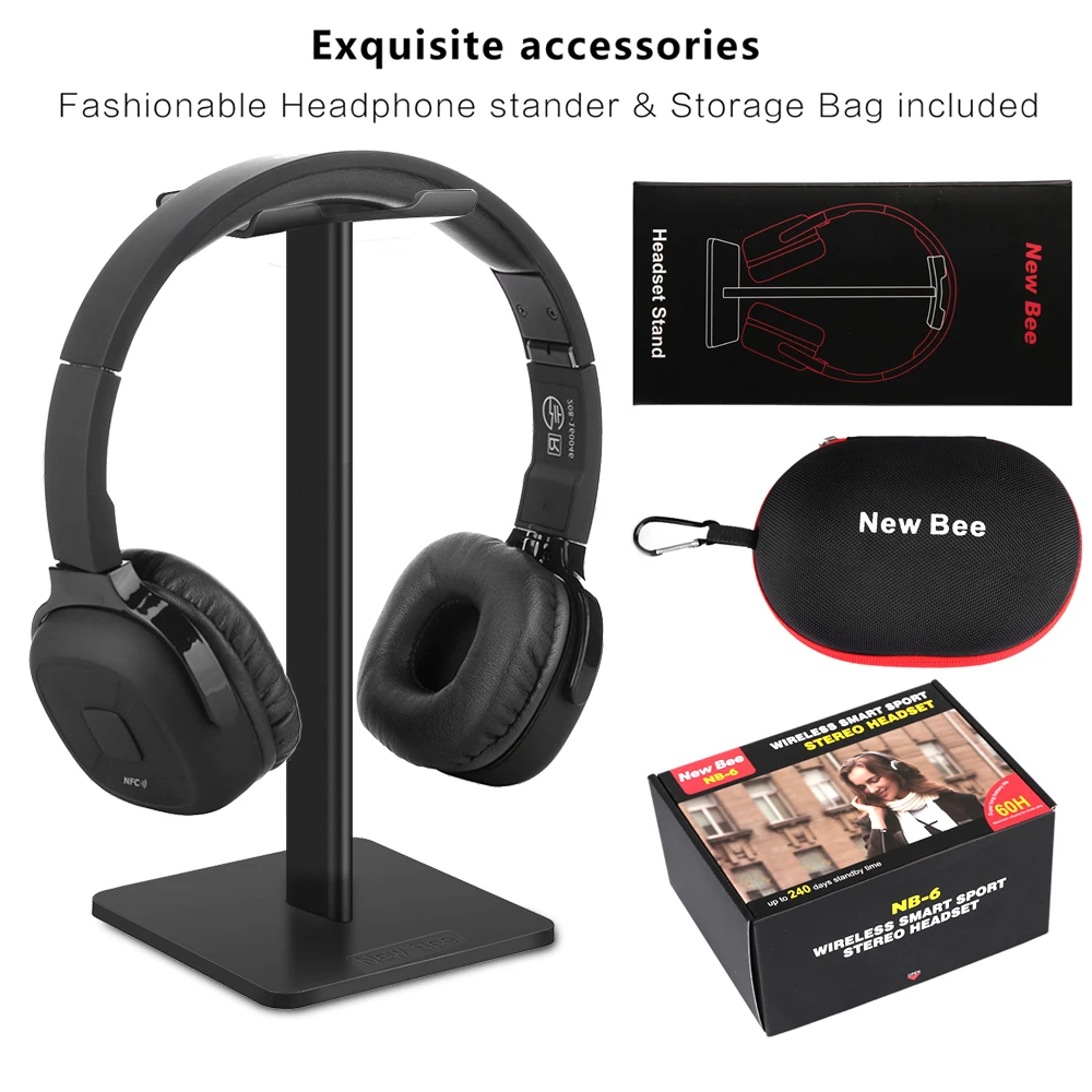 Новая улучшенная Bluetooth гарнитура Bee спортивные стереонаушники с микрофоном NFC App
