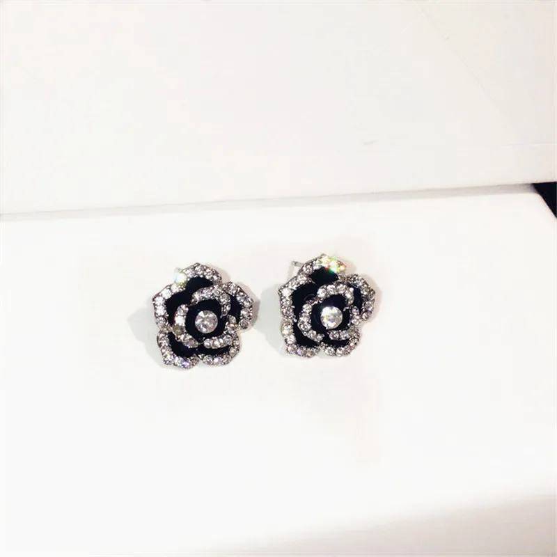 Классические серьги гвоздики в виде розы для женщин украшения элегантные модные