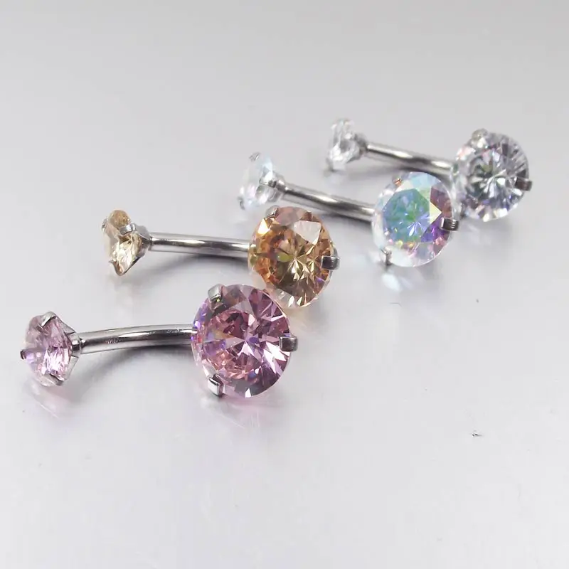 Кольцо для пупка из нержавеющей стали с внутренней резьбой 14 г 1 шт. |