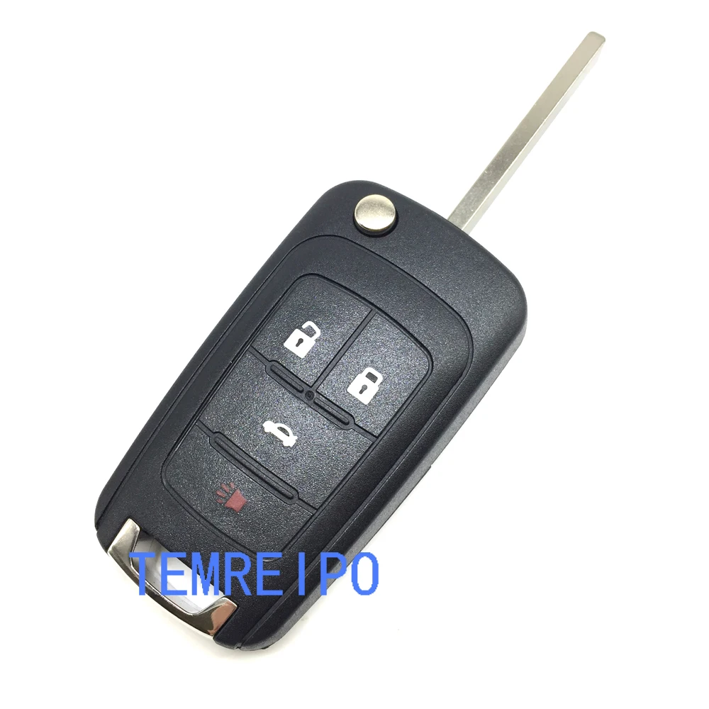 

replacement flip key blank for chevrolet 4 button folding key shell cruze spart epica lova key cover fob