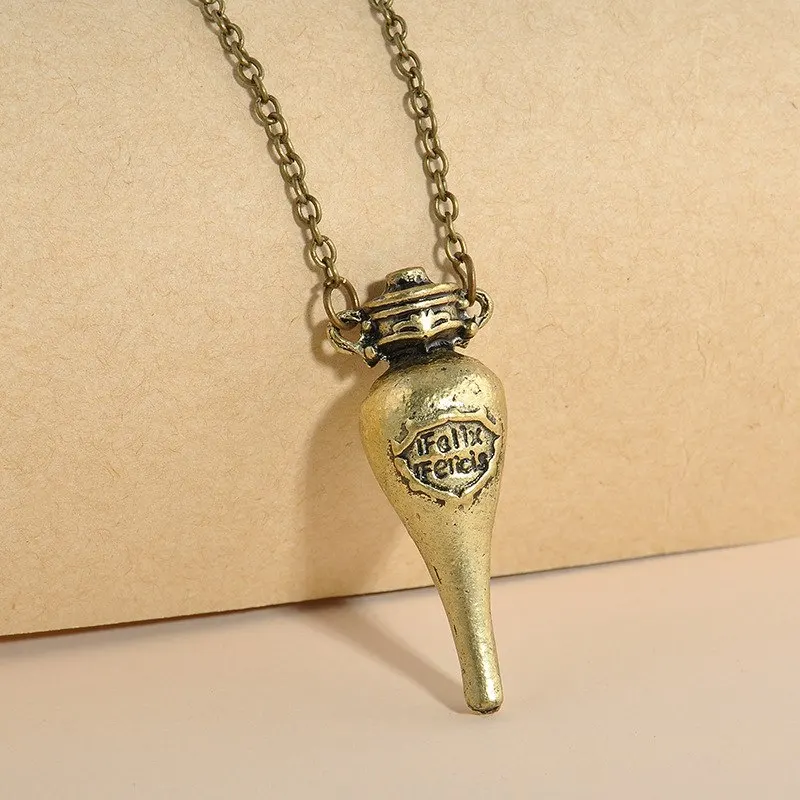 Горячая 2018 Felix felicis Potion Подвески с флаконами ожерелья Harri Potter экшн фигурка из