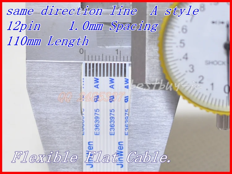 1.0 мм Расстояние + 110 Длина 12Pin/в том же направлении линии Мягкой проволоки ФФК KSS-240A