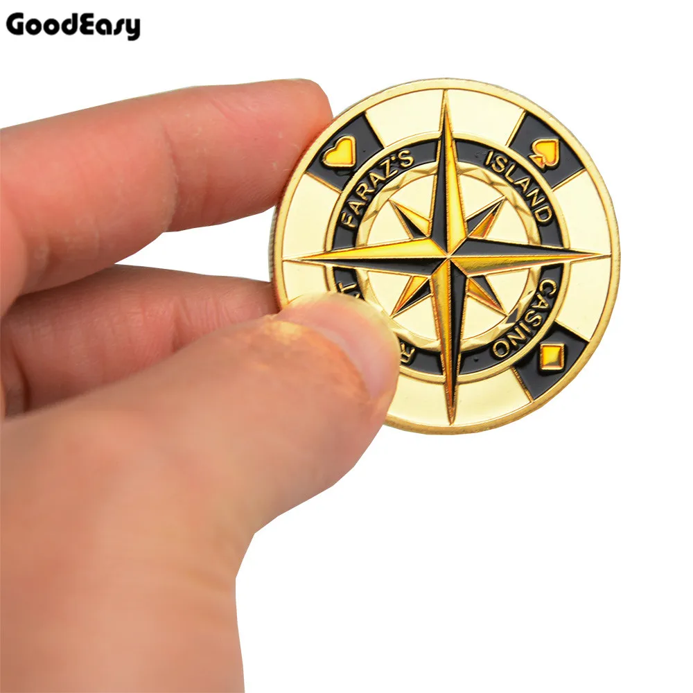 Защитный жетон для покерной карты металлический с пластиковой крышкой набор