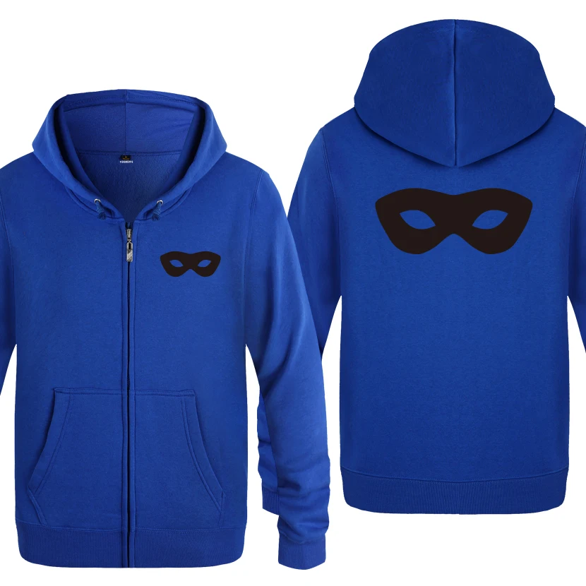 

Carnival Mask Creative Personality Sweatshirts Men 2018 Mens Zipper Hooded Fleece Hoodies Cardigans