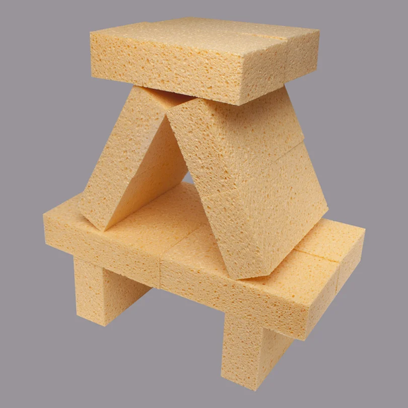 LTWHOME очень большие натуральные Целлюлозные губки 7-1/2-Inch x 4-Inch x 2-Inch не царапающиеся прочные чистящие губки