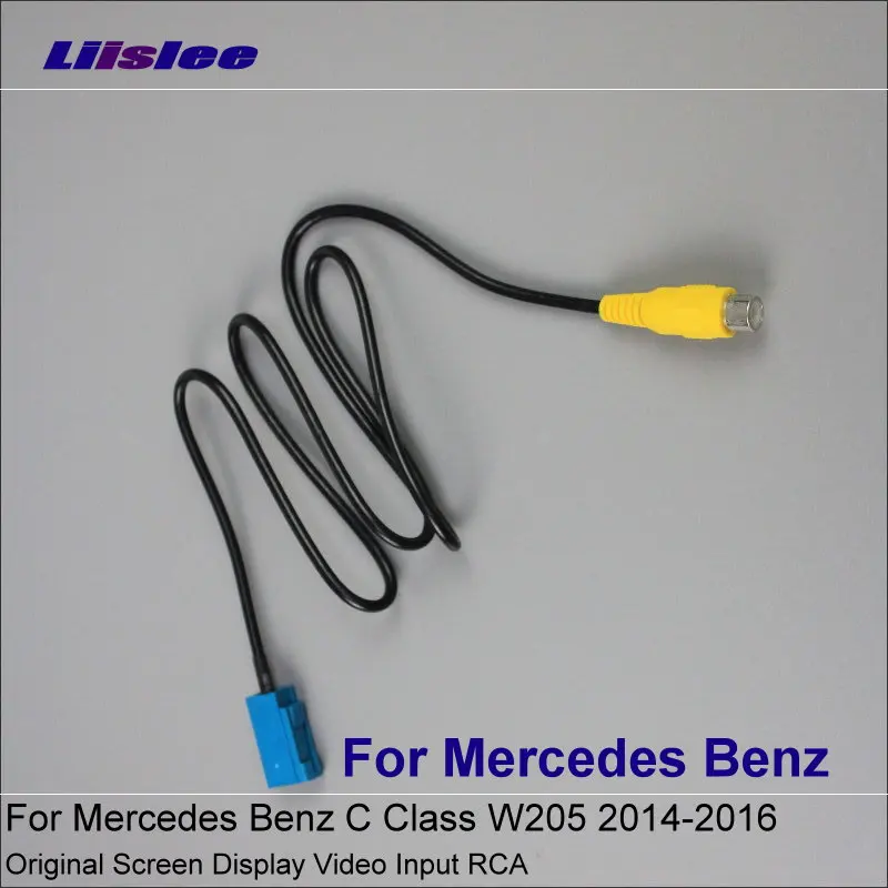 Liislee оригинальный видео вход RCA адаптер провод для Mercedes Benz C Class W205 2014 2016 сзади