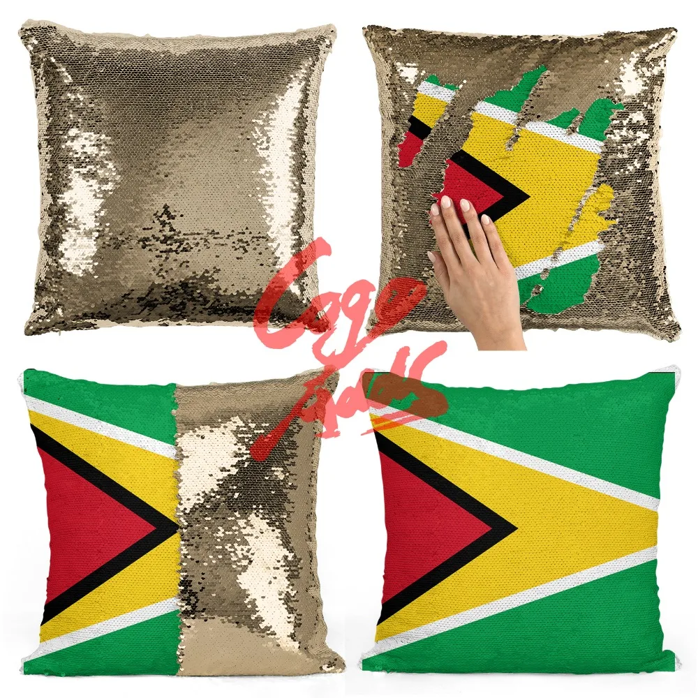 Гайана Декоративные диванные подушки Реверсивный Русалка блесток Подушка Чехол