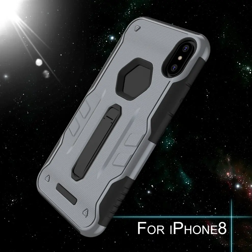 10pcs 2-in-1 Phone Shell Protection With Stand Support Holder For iPhone X |