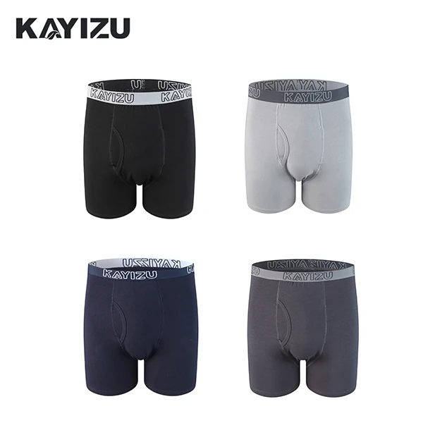 KAYIZU 4 шт./лот мужские хлопковые трусы Мужское нижнее белье Мягкие Боксеры Шорты мужские s трусы однотонные Cuecas Боксеры Мужское нижнее белье - Цвет: 4 pieces