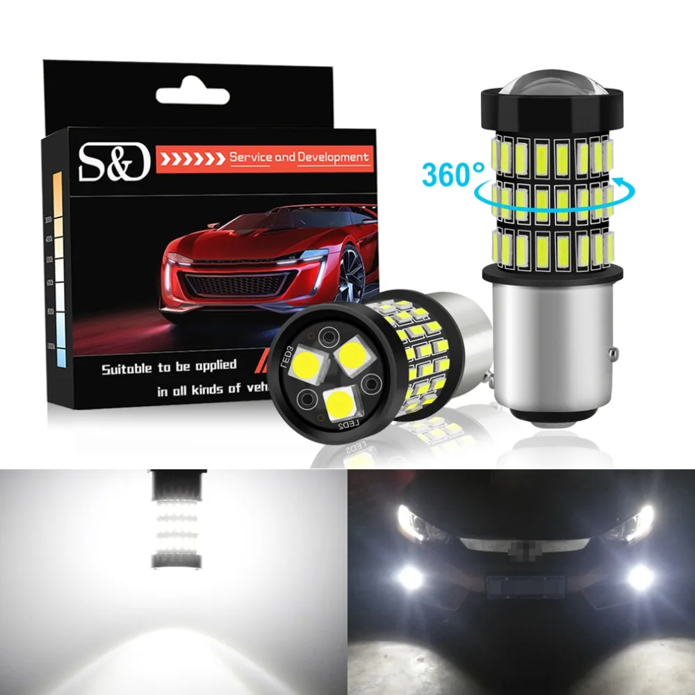 2 шт. P21/5 Вт LED 1157 BAY15d Светодиодные лампы автомобильный сигнал поворота
