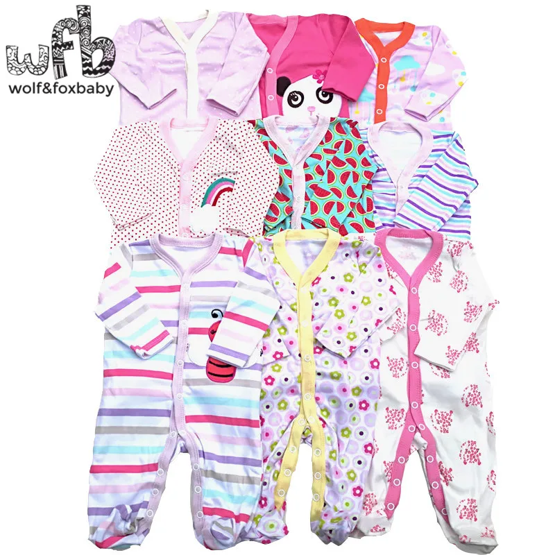 

Retail 3pcs/pack 0-12months long-Sleeved Baby Infant cartoon footies for boys girls jumpsuits Clothing newborn clothes