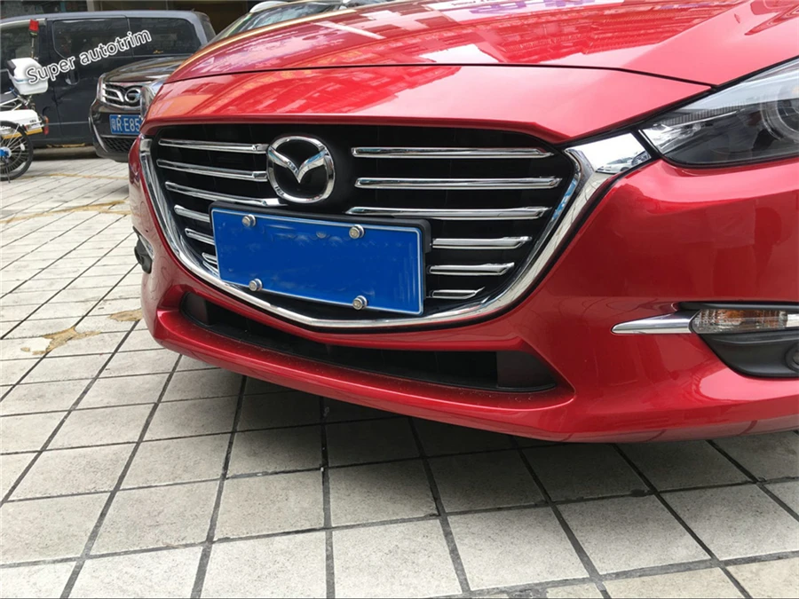 Яркая хромированная накладка на решетку радиатора для Mazda 3 AXELA Sedan Hatchback 2017 2018