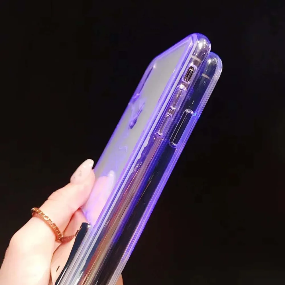 HOKEJ модный семицветный волшебный цветной чехол для iPhone X XS XR Max Hole мягкий ТПУ телефона 7 8 6 6s Plus