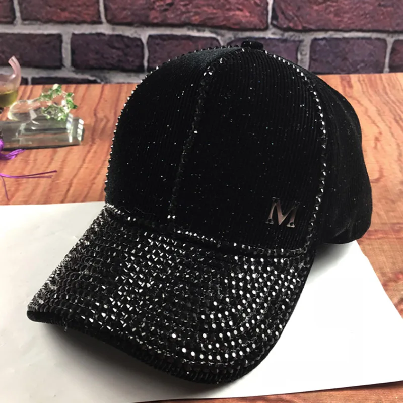 MAERSHEI винтажные роскошные женские Стразы ковбойская бейсбольная кепка с