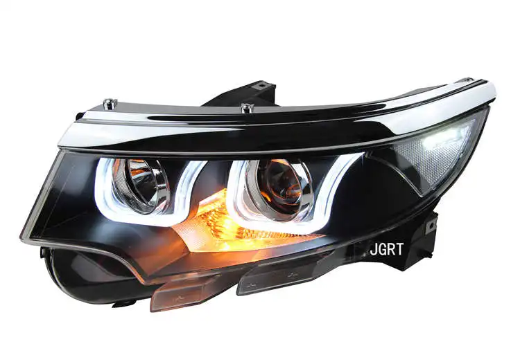 2 шт. светодиодный головной светильник s для Ford Edge 2013- Автомобильный светодиодный светильник s двойной ксеноновый Объектив Автомобильные аксессуары дневные ходовые огни противотуманный светильник