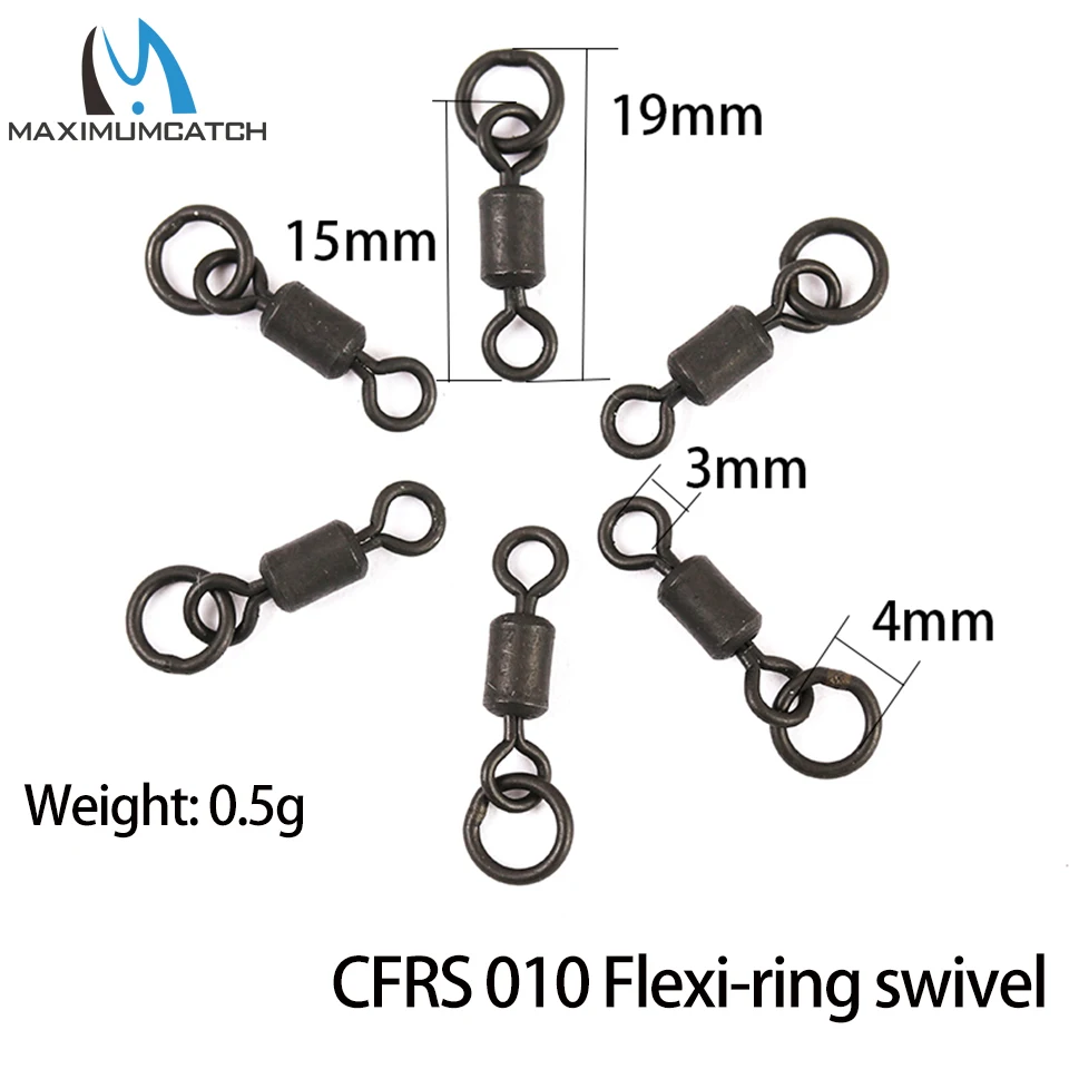 Maximumcatch ловля карпа Вертлюг 25 шт. Flexi Ring поворотный длинный корпус вертлюг с