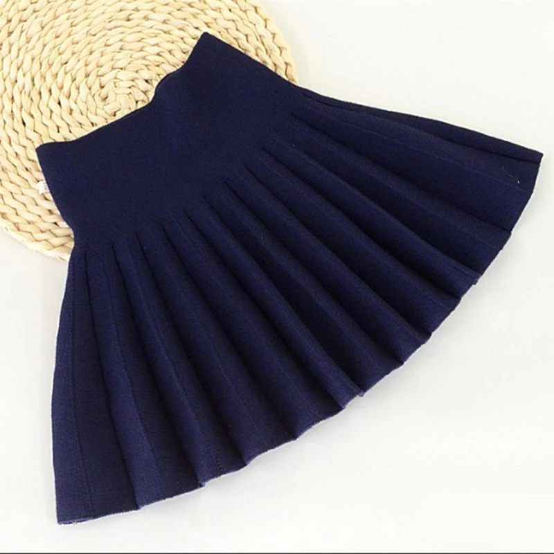 Детские юбки для девочек Цвет серый красный фиолетовый Плиссированная юбка