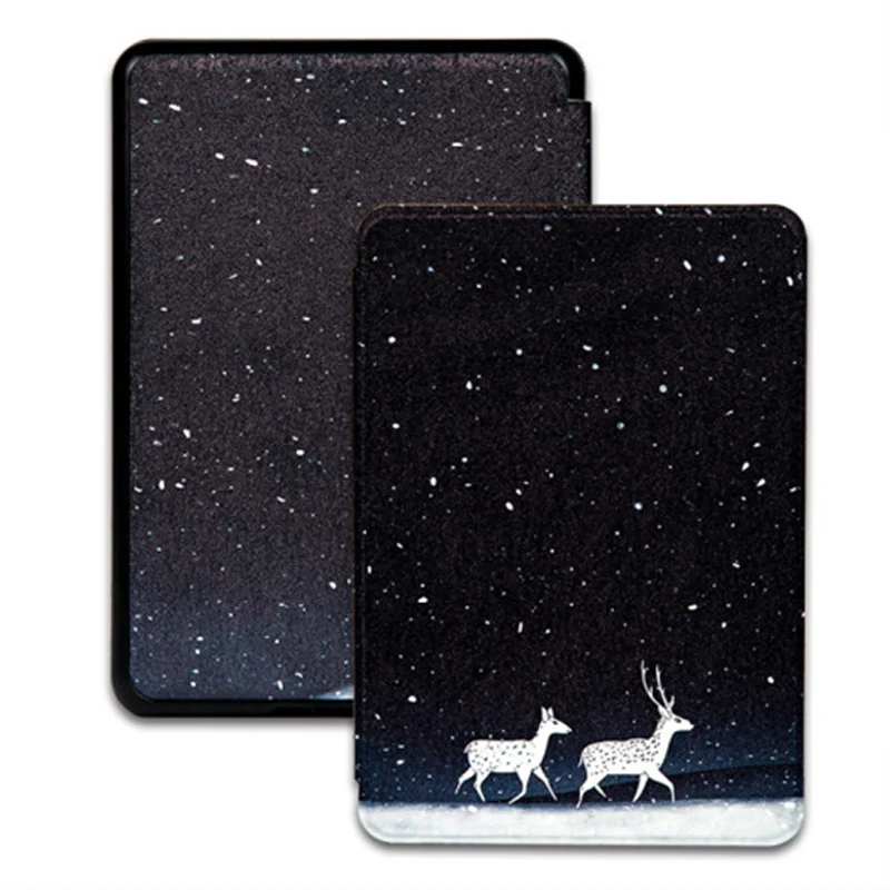 Snow deer Магнитный смарт-чехол для Amazon, Kindle Paperwhite,, выпущенная электронная книга для funda Kindle Paperwhite, 4, 10 поколение - Цвет: Snow deer