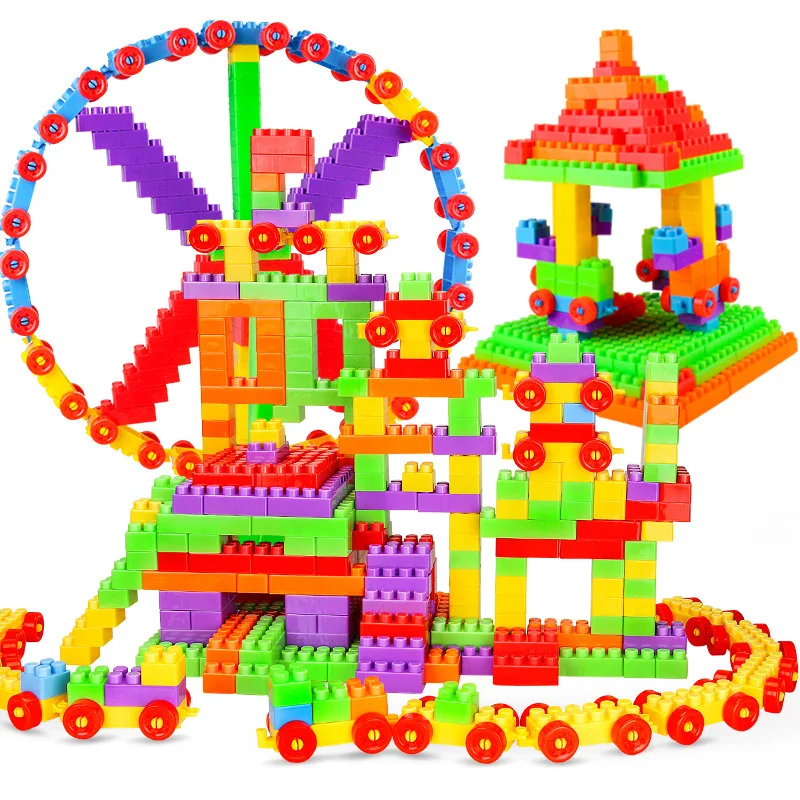 

72Pcs Classic Big Blocks Creative Bulk Bricks Model Building Blocks Toys Children Educational Block Assembly Particles Toys Gift