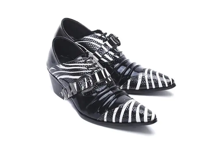 Мужские туфли-оксфорды Choudory черные/белые кожаные туфли на шнурках весну-осень |