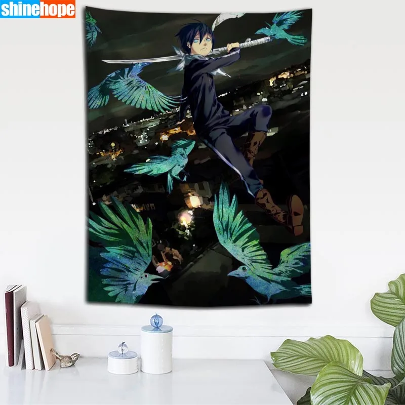 Пользовательский аниме норагами гобелен с героями мультфильмов настенный гобелен домашнее украшение прямоугольная спальня настенный гобелен 140X250 см - Цвет: Tapestry 14