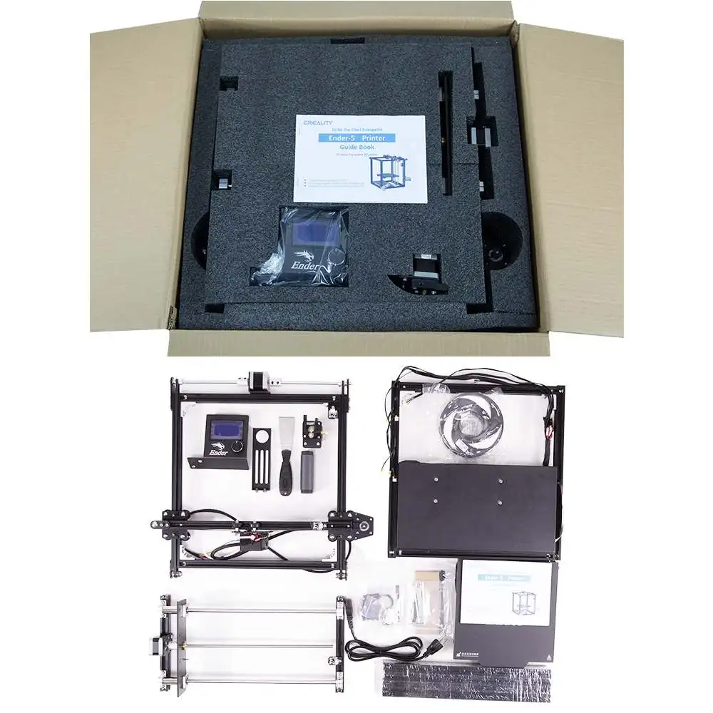 

Ender-5 DIY 3D Printer Kit 220*220*300mm Printing Size With Resume Print Dual Y-axis Motors Magnetic Build Plate Power off