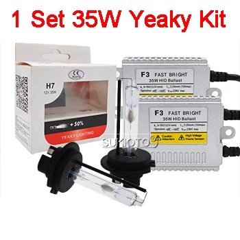 1 Set 35W Xenon Kit SUKIOTO Yeaky 5500K D2H Xenon HID комплект 35 Вт Yeaky Xenon H1 H3 H7 H11 4500K 6500K HB3 HB4 HID лампы переменного тока 12 В F3 комплект быстрого запуска балласта - Испускаемый цвет: 1 Set 35W Xenon Kit