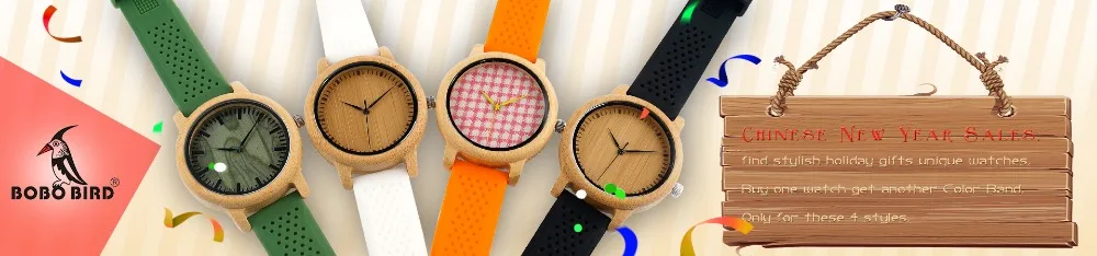 Reloj mujer BOBO BIRD мужские деревянные часы Цветной силиконовый ремешок мягкие Модные женские деревянные кварцевые наручные часы отличные подарки C-aB05