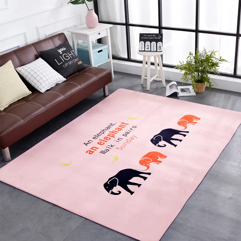 Розовый серии ковры скандинавский стиль Фламинго 3D с отпечатанным узором