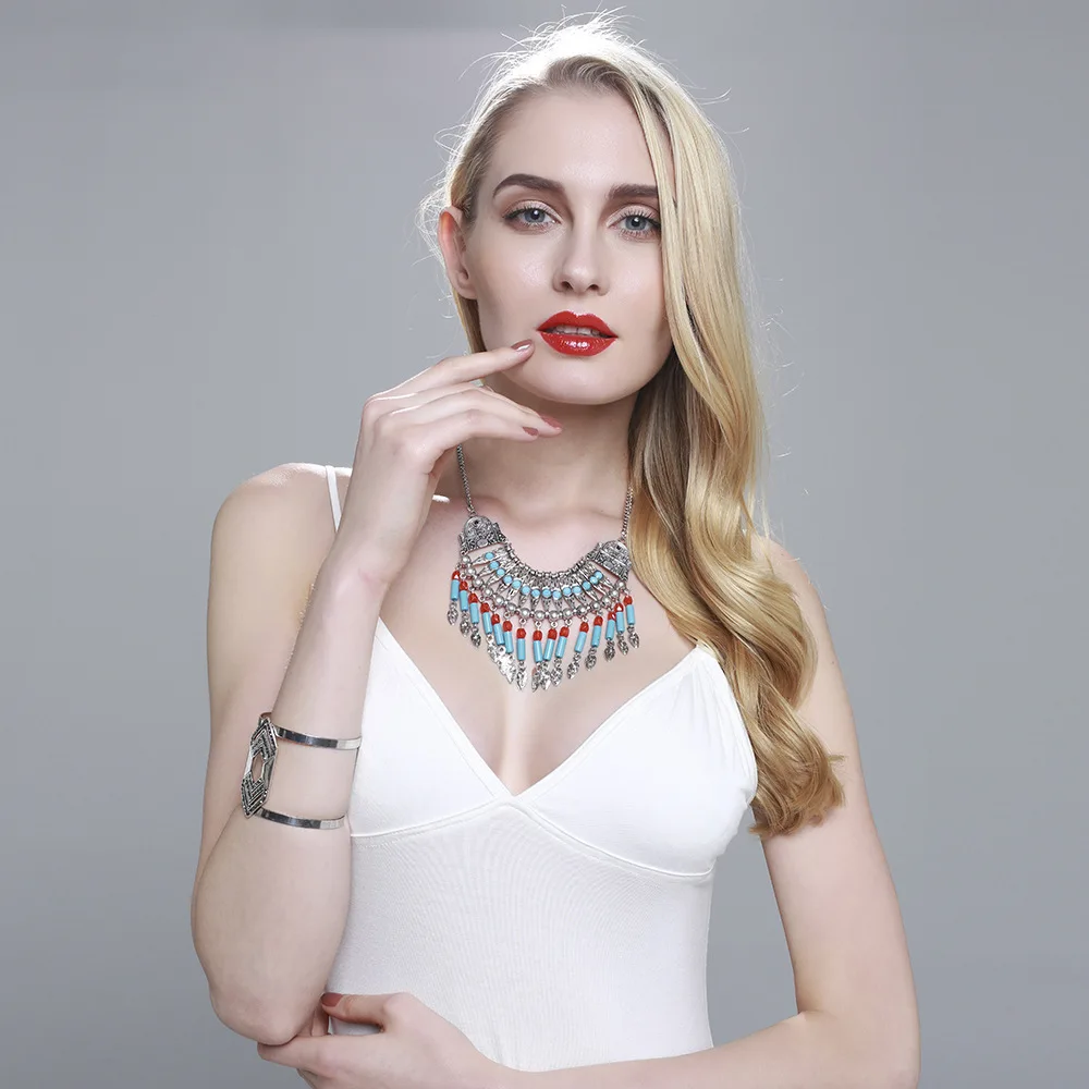 Макси колье Plastron эффектное ожерелье 2019 бахрома цепочки стиля бохо шик ювелирные