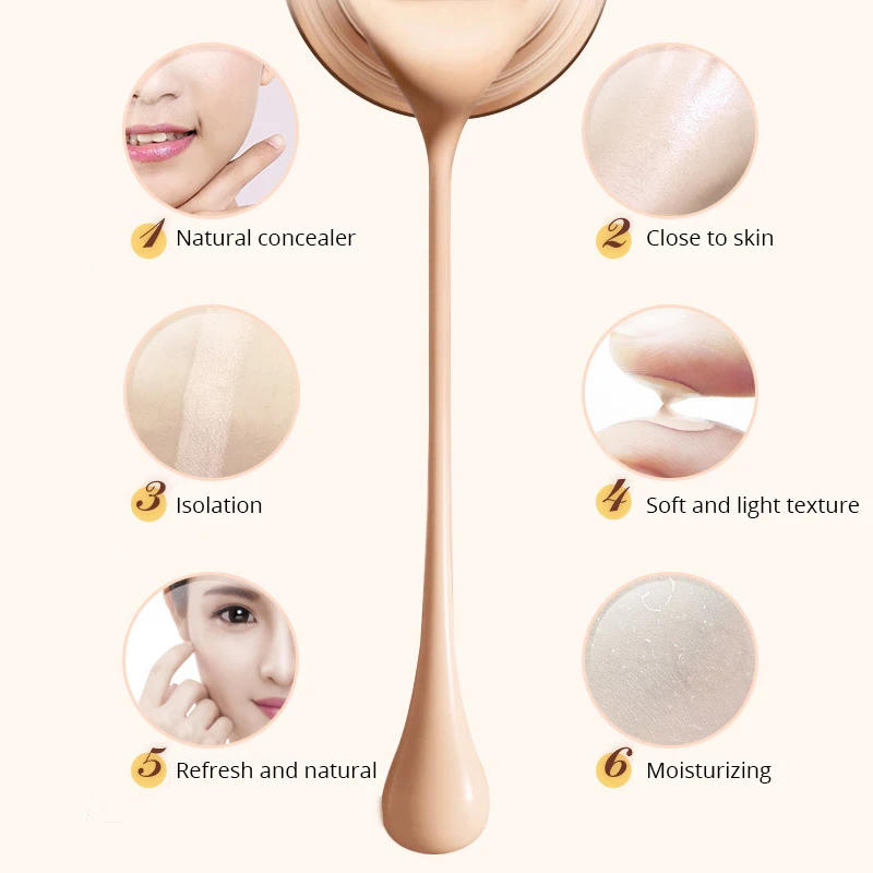 Bioaqua макияж консилер жидкий идеальное покрытие пор темные круги контроль маслом