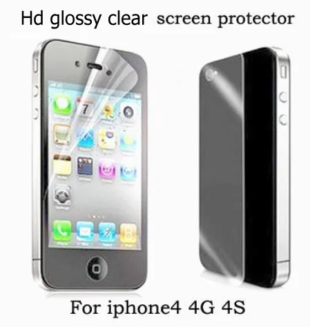 Антибликовая матовая пленка для экрана iPhone 4 4S HD глянцевая прозрачная защитная